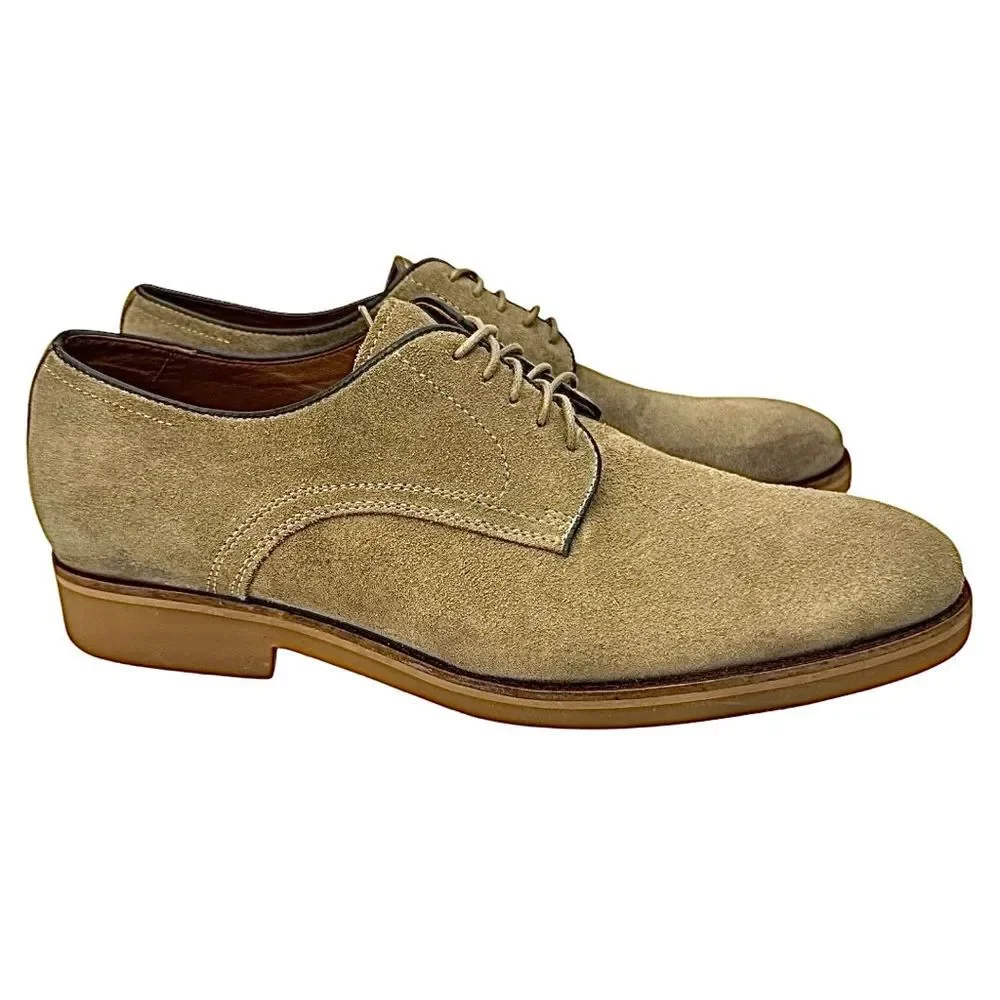 John W. Nordstrom Men’s Tan Suede Oxford Dress Shoes Size 8M EUC